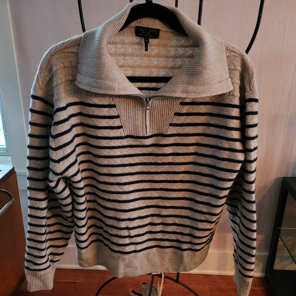 Rag & Bone Natalia Cashmere Half-Zip Sweater - Picture 4 of 16